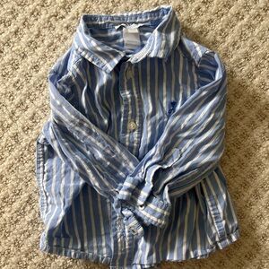 Jacadi striped button down -6M, worn 2x,